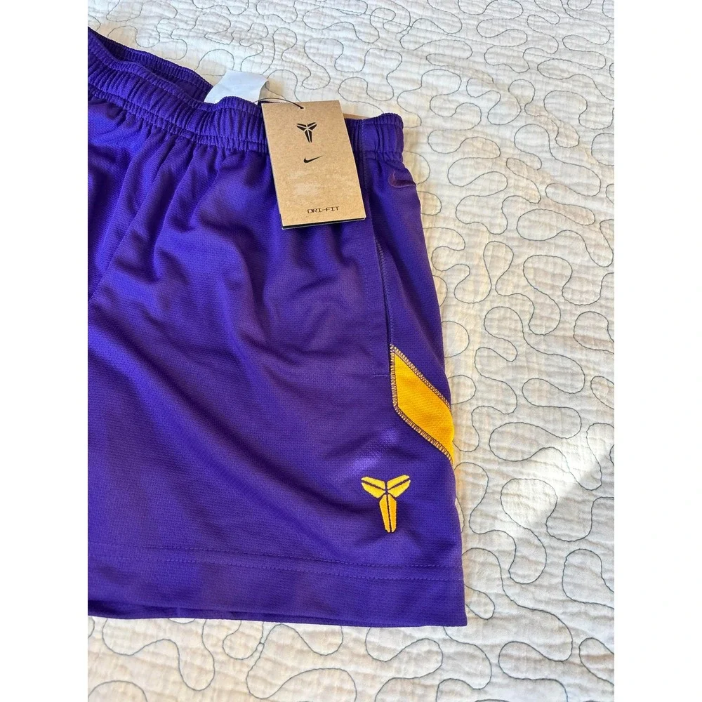 Nike Kobe Bryant Boys Dri-FIT Basketball Shorts Purple Size Small